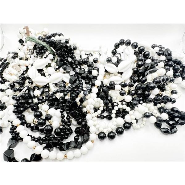 BLACK AND WHITE NECKLACES