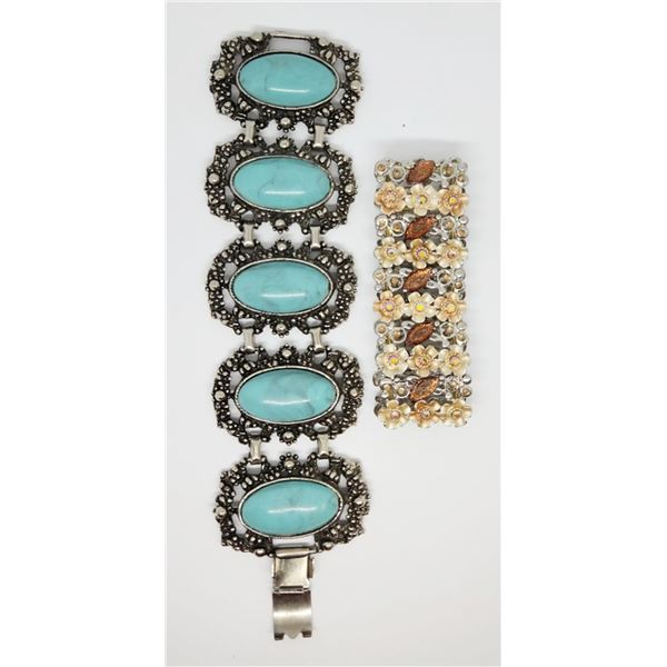 2 LARGE VINTAGE BRACELETS