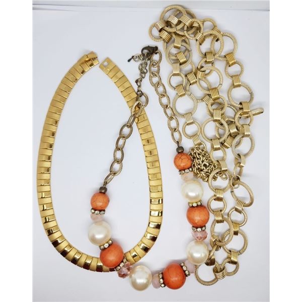 3 LARGE NECKLACES