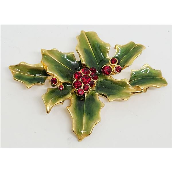 STUNNING HOLLY BROOCH