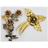Image 1 : 2 LARGE VINTAGE BROOCHES