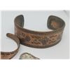 Image 3 : 3 OPPER BRACELETS + STONE