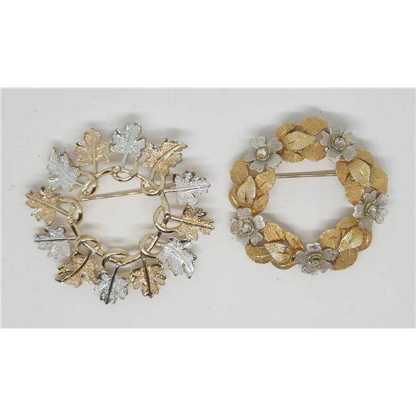 2 FROSTED BROOCH