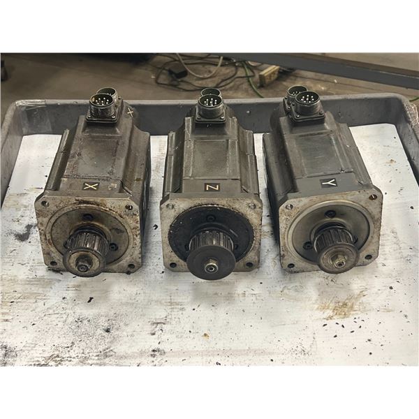 (3) Mitsubishi #HA83C-S AC Servo Motors w/ #ATT-A-II Pickup Units