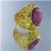 Image 1 : 23k Solid Yellow Gold Mens Star Ruby Ring 18 grams (JEW-1437) (JEW-1437)