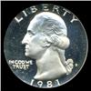 Image 1 : 1981S Washington 25c Proof Quarter Coin Graded ICG PR70 DCAM (COI-5389) (COI-5389)