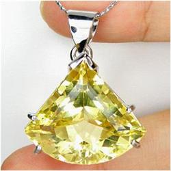 54.08ct Gold Vermeil Pendant Fancy Cut Lemon Quartz  (JEW-1455) (JEW-1455)