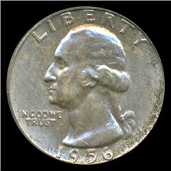 1956D Washington 25c Quarter Coin Graded PCGS MS66 Great Toning (COI-5340) (COI-5340)