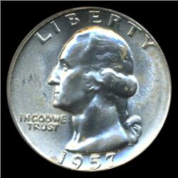 1957 Washington 25c Quarter Coin Graded PCGS MS65 (COI-5341) (COI-5341)