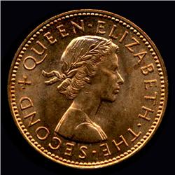 1960-64 New Zealand Half Pennies Unc/BU (COI-3669) (COI-3669)