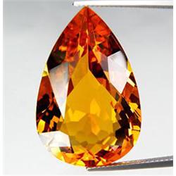 33.87ct Very Nice  Pear Cut Orange Citrine AAA  (GEM-16475) (GEM-16475)