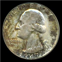 1947D Washington 25c Quarter Coin Graded PCGS MS66 Great Toning (COI-5307) (COI-5307)