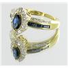 1.3ct Ceylon Blue Sapphire & Diamond 10k Gold Ladies Ring (JEW-295) (JEW-295)