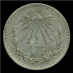 1925 Mexico 1 Peso Rare Hi Grade AU+ (COI-5246) (COI-5246)