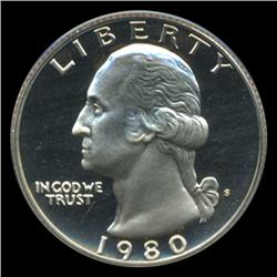 1980S Washington 25c Proof Quarter Coin Graded PCGS PR69 DCAM (COI-5386) (COI-5386)