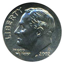 2002 Roosevelt Dime Graded PCGS MS68 FB (COI-4549) (COI-4549)