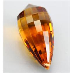 18.65ct Top Red Orange Briolette Citrine  (GEM-16338) (GEM-16338)