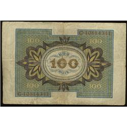 1920 Germany 100 Mark Hi Grade (COI-1338) (COI-1338)