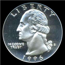 1996S Washington 25c Proof Quarter Coin Graded PCGS PR69 DCAM (COI-5406) (COI-5406)