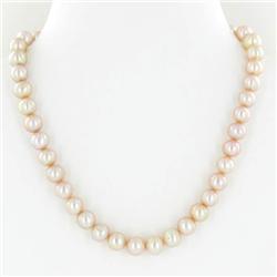 Rare Peach Saltwater Pearl Necklace (JEW-250H) (JEW-250H)