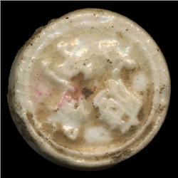 1800s Rare Asia Porcelain Gambling Chip  (COI-1712) (COI-1712)