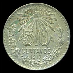 1917 Mexico 50 Centavo Rare Uncirculated (COI-5247) (COI-5247)