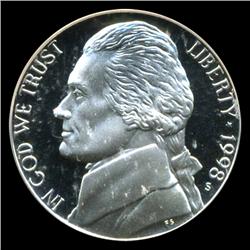 1998S Jefferson Nickel PROOF Graded PR70 DCAM (COI-4444) (COI-4444)