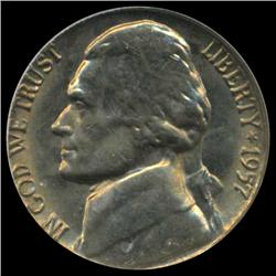 1957 Jefferson Nickel Super Gem Graded MS68 Full Steps  (COI-3749) (COI-3749)