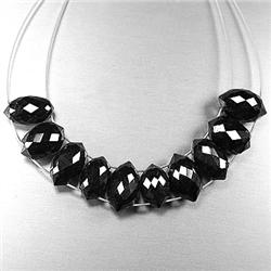 6ct Natural Black Diamond Briolette Strung Drops (GEM-15294) (GEM-15294)
