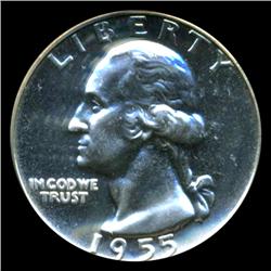 1955 Washington 25c Proof Quarter Coin Graded ICG PR70 With Light Cameo (COI-5334) (COI-5334)