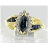 1.35ct Ceylon Blue Sapphire & Diamond 10k Gold Ladies Ring (JEW-297) (JEW-297)