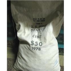 1978D RARE Lincoln Cent Mint Bag of 5000 Choice/GEM Uncirculated (COI-5281) (COI-5281)