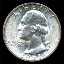 1951D Washington 25c Quarter Coin Graded PCGS MS65 (COI-5317) (COI-5317)