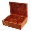 Image 2 : Inlaid Burl Box Handmade Rare Afzelia Wood (DEC-293) (DEC-293)