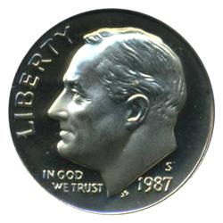 1987S Roosevelt Dime Graded PR68 DCAM (COI-4559) (COI-4559)