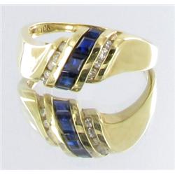 .7ct Ceylon Blue Sapphire & Diamond 10k Gold Ladies Ring (JEW-1520) (JEW-1520)