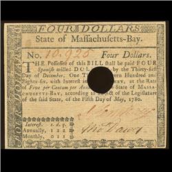 1780 Masachussetts $1 Note (COI-1743) (COI-1743)