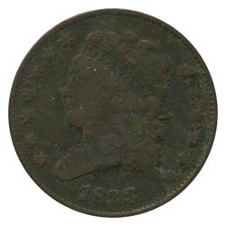 1833 Half Cent High Grade Low Mintage (COI-5081) (COI-5081)