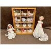 Image 1 : DOLLS AND SHADOW BOX WITH TEACUP SETS