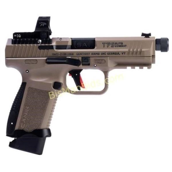CENT CANIK TP9 9MM ELITE COMBAT FDE M02 OPTIC 18R