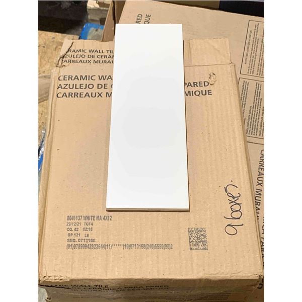 Ceramic Wall Tile 4  x 12  - One Box per Lot - 34 Per Box