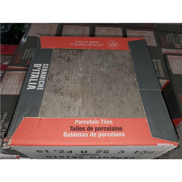 Ceramiche D'Italia Porcelain Tiles  Cemento Grigio 12 x12  20/Box - 1 box per lot