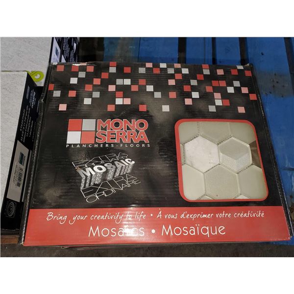 Mono Serra Extra Ordinary Mosaic Hexagon White Mosaic 10x12" 4.2 sq.ft per box - 1 box per lo