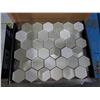 Image 2 : Mono Serra Extra Ordinary Mosaic Hexagon White Mosaic 10x12" 4.2 sq.ft per box - 1 box per lo