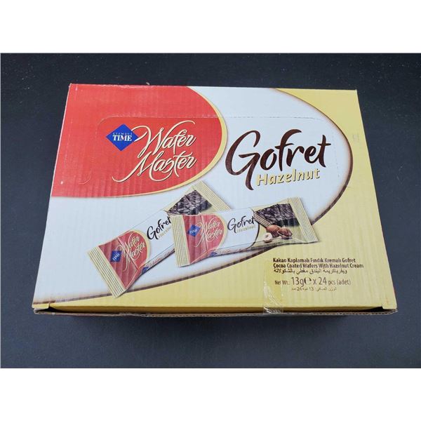 Wafer Master Gofret Hazelnut Cocoa Coated Wafers with Hazelnut Cream (13g x 24pcs)