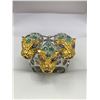 Image 1 : Natural 5.52 Carat Tanzanite & Emerald Leopard Ring with certificate value $1600.00