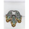 Image 2 : Natural 5.52 Carat Tanzanite & Emerald Leopard Ring with certificate value $1600.00