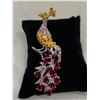 Image 1 : Natural Garnet 8.28 Carat Gemstone Peacock Pendant with certificate value $1200.00