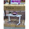 Image 3 : Airlift pro electric height adjustable desk with tempered glass and single drawer storage Color whit