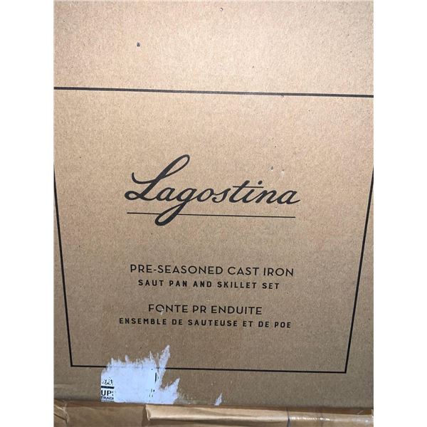 Lagostina pre-seasoned cast iron saut and skillet set